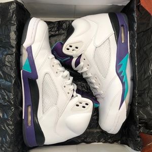 NIKE Air Jordan Retro 5 Grape 9.5 Original Box